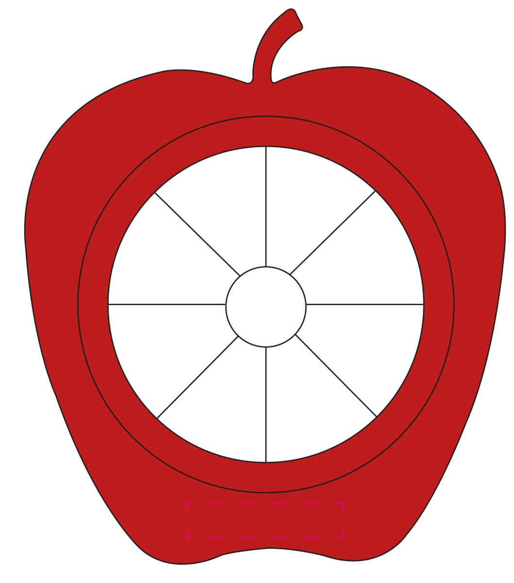 mittig unten (1x4,5 cm)