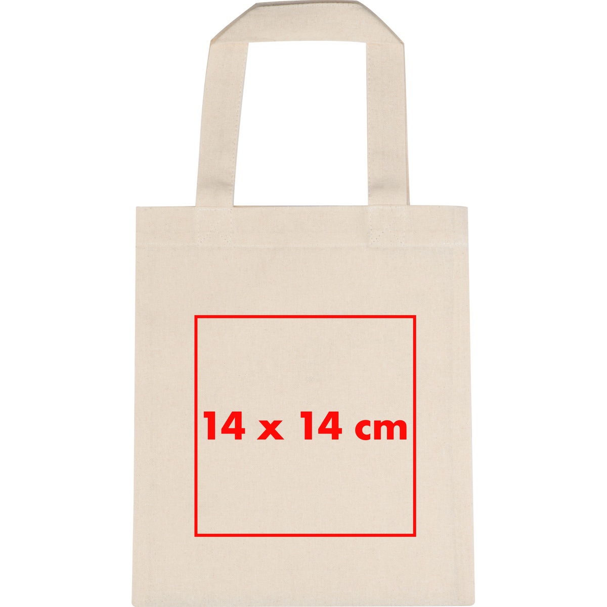 Auf die Tasche/Beutel (14 x 14 cm)