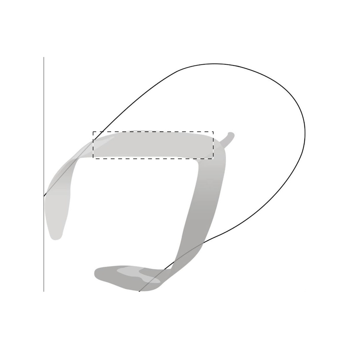 Linker Slipper - linkes Band (40 x 8 mm)