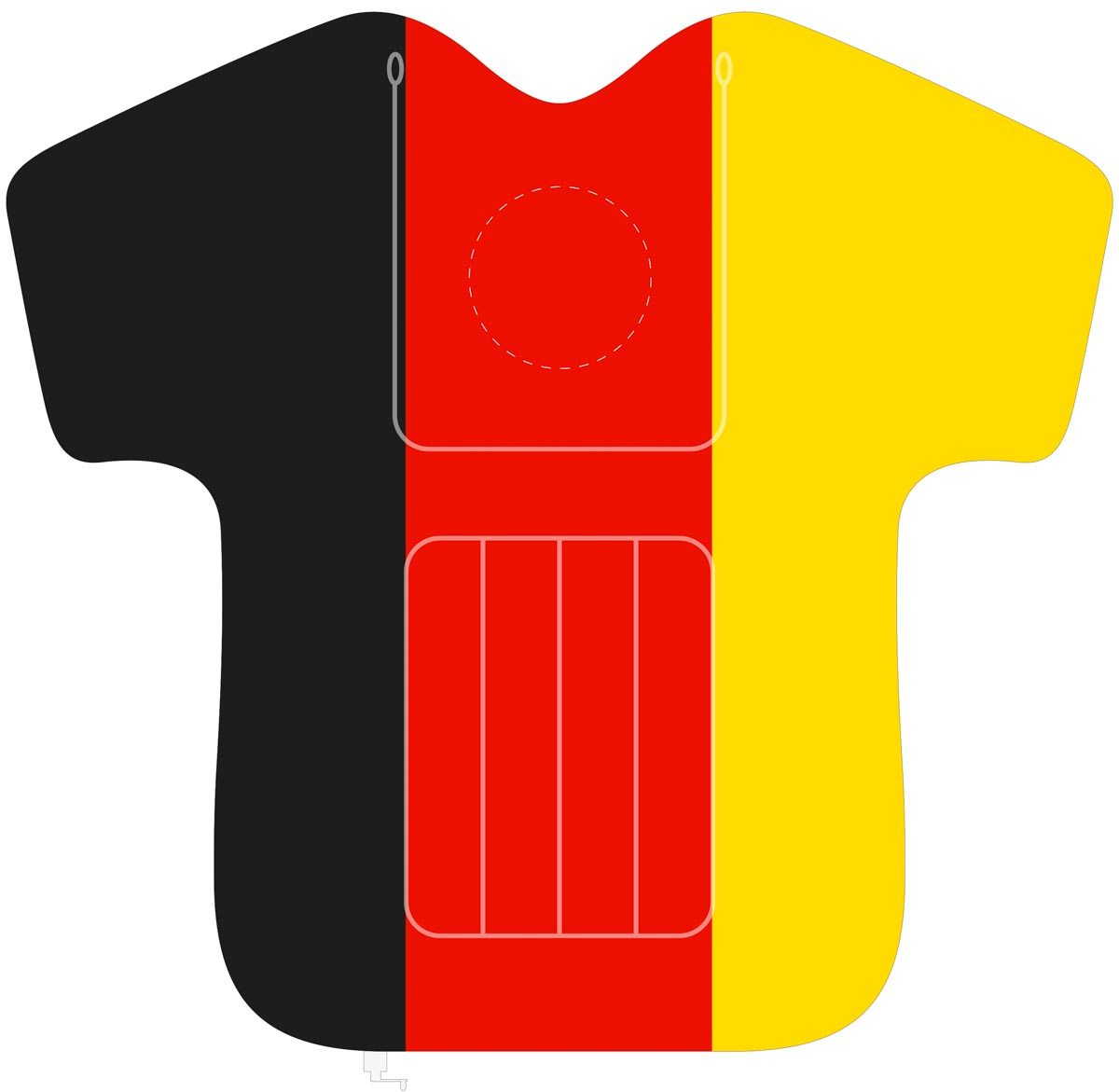 mittig rotes Segment mittig (Ø 8 cm)