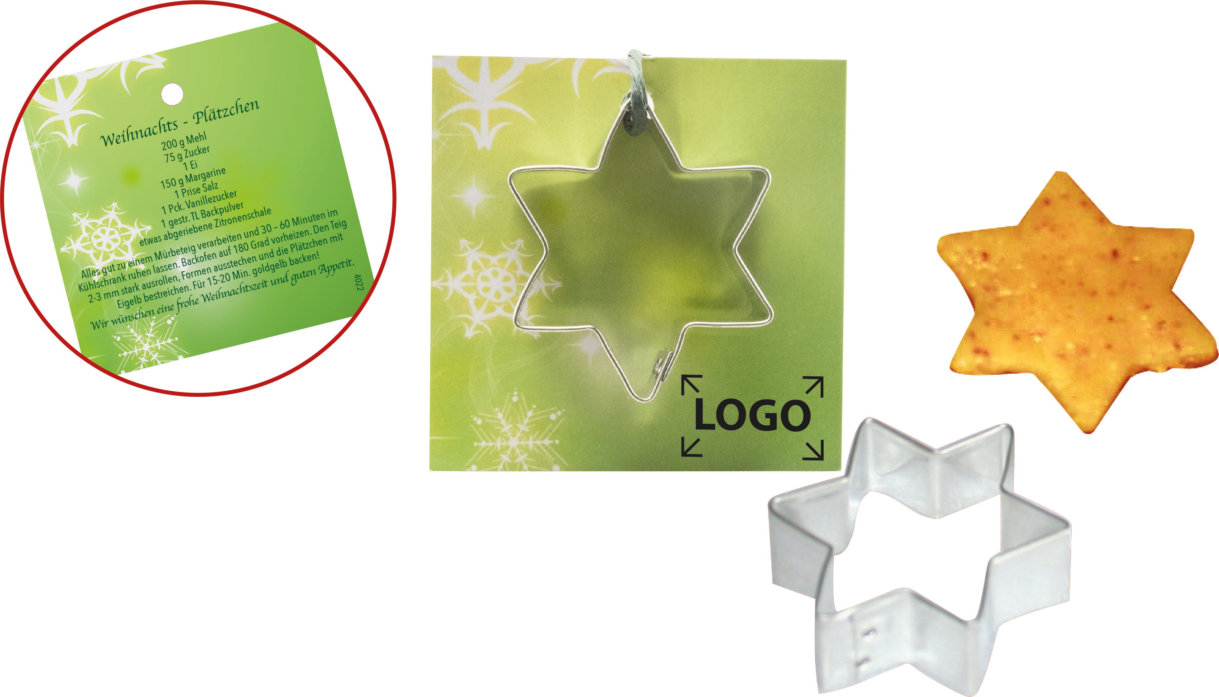 auf die Karte (7,0 x 7,0 cm)