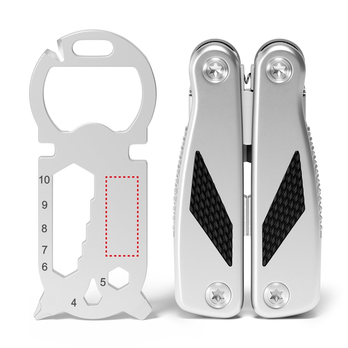 Auf dem Key Tool Vorderseite unten (0,9 x 2,2 cm)