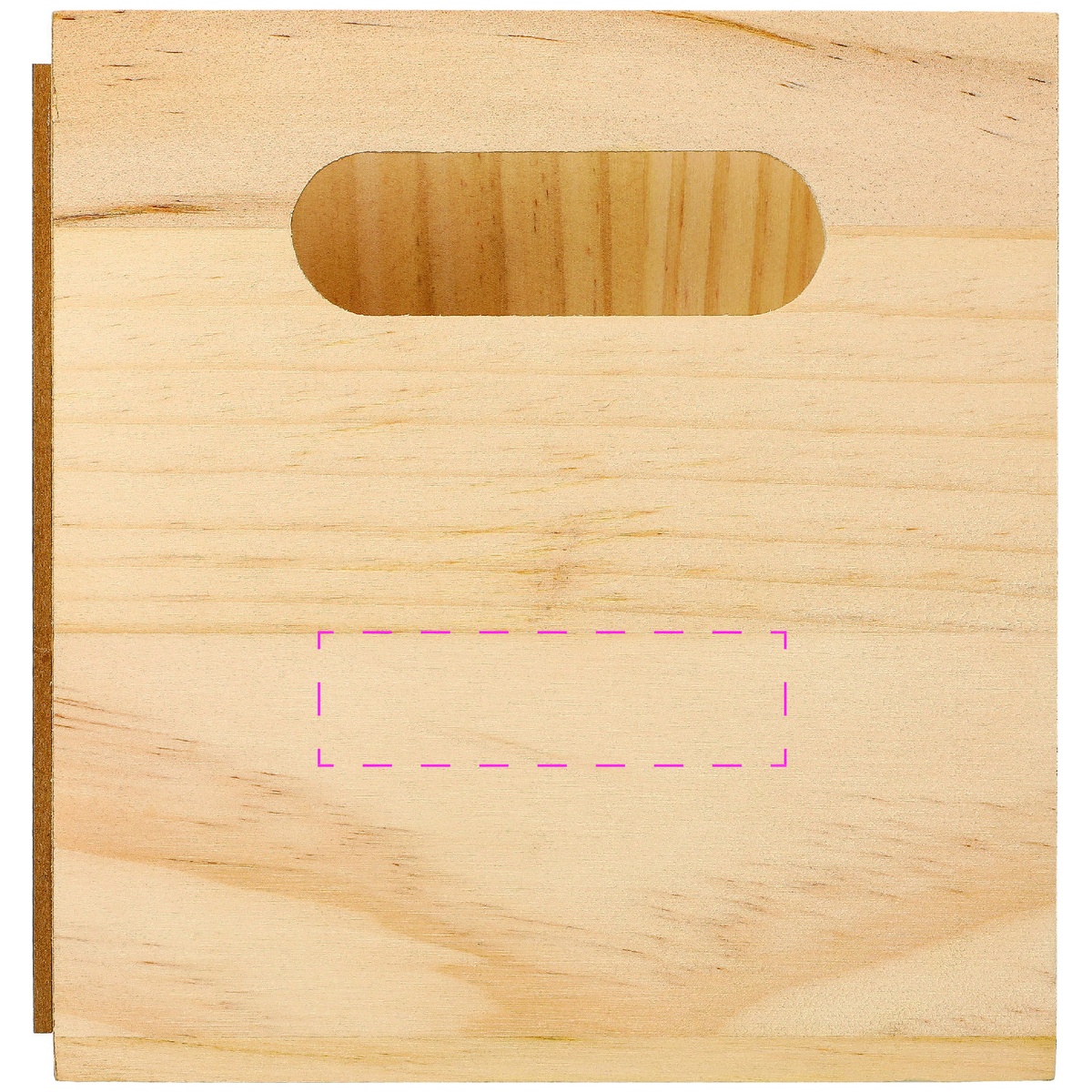 mittig auf kurze Seite (2 x 7 cm)