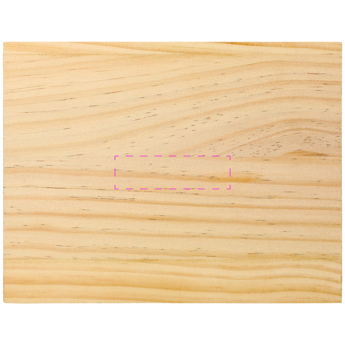 mittig auf Lange Seite (2 x 7 cm)