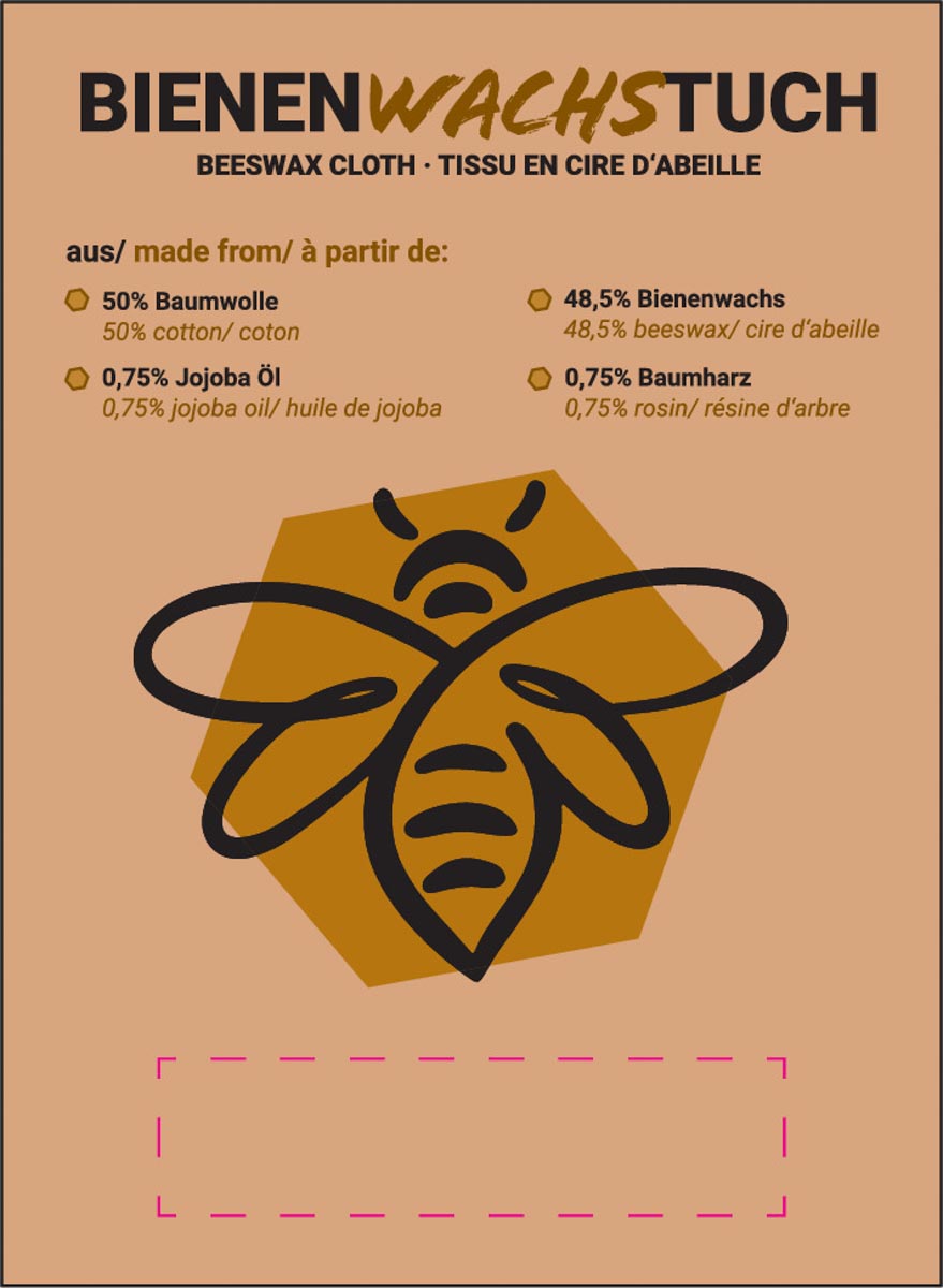 unterhalb Bienenmotiv (8x2 cm)