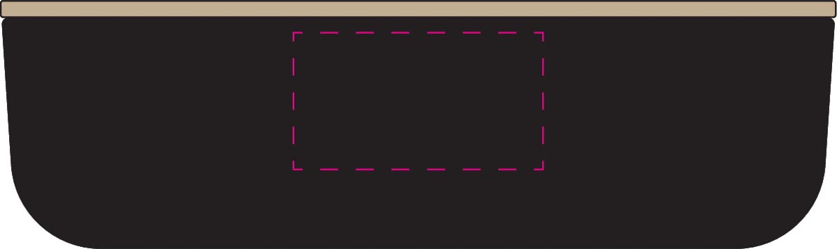 mittig auf lange Seite (6x3,3 cm)