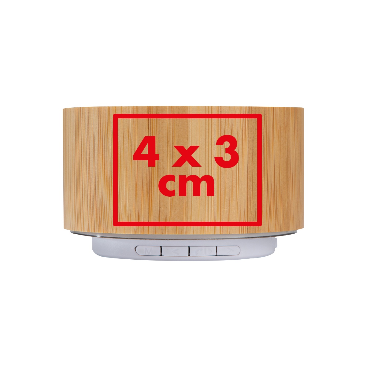 Seite des Sockels (4 x 3 cm)