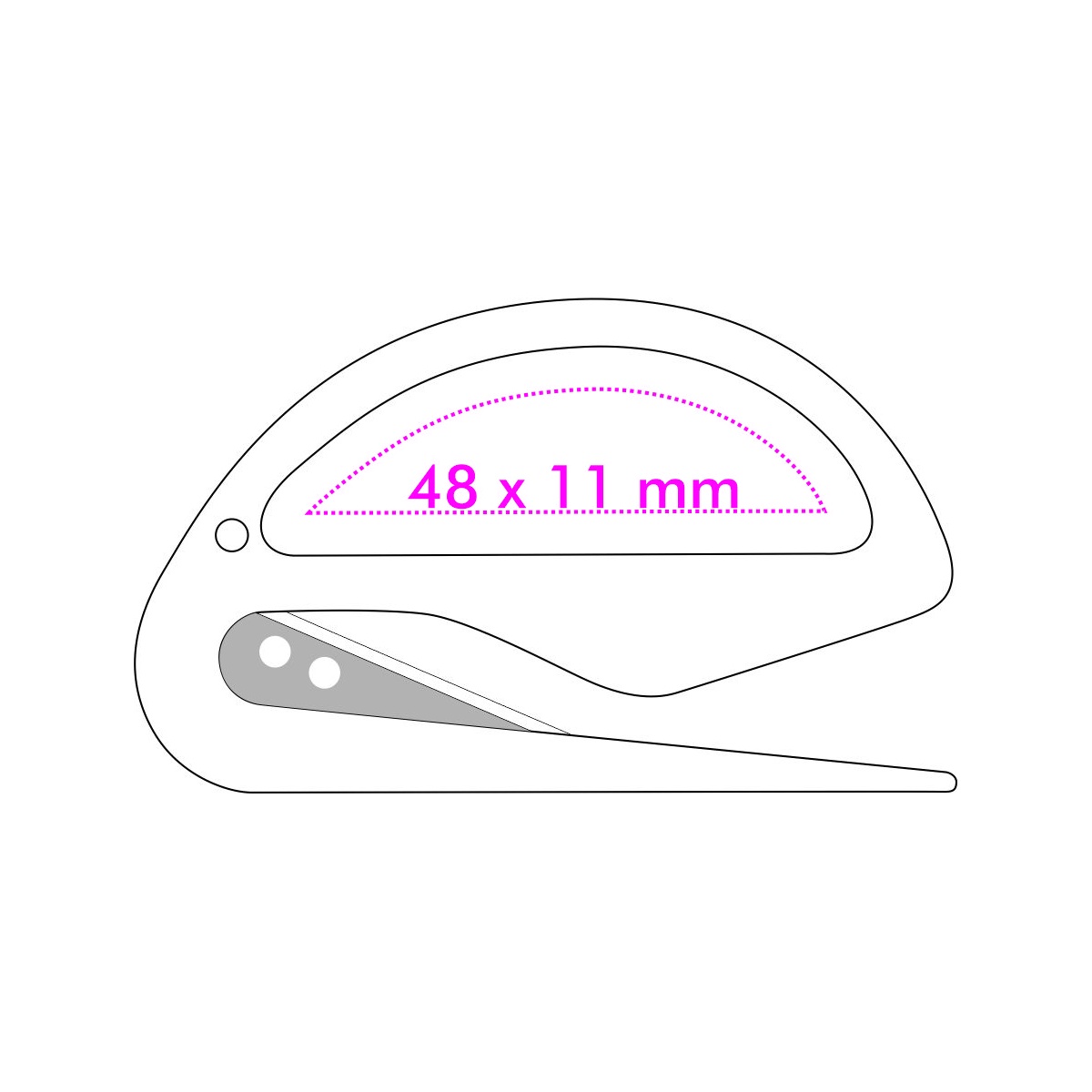 Rückseite (4,8 x 1,1 cm)