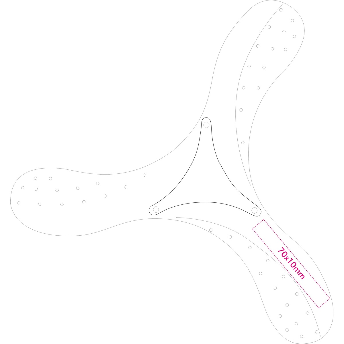 Vorderseite links (7 x 1 cm)