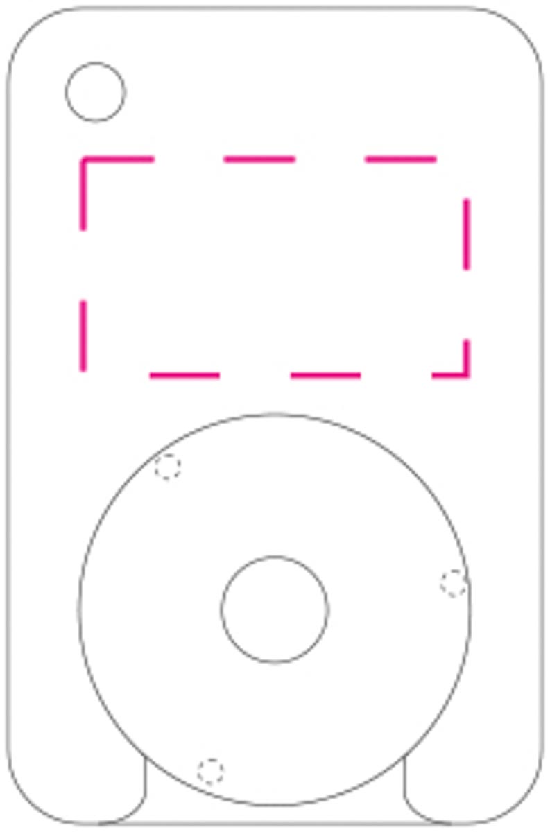 Vorne über Chip (2,3x1,3 cm)