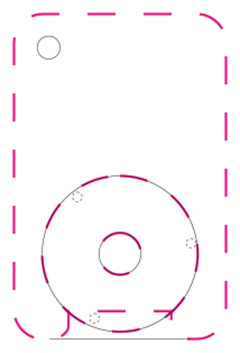 vorne vollflächig (3,2x4,9 cm)