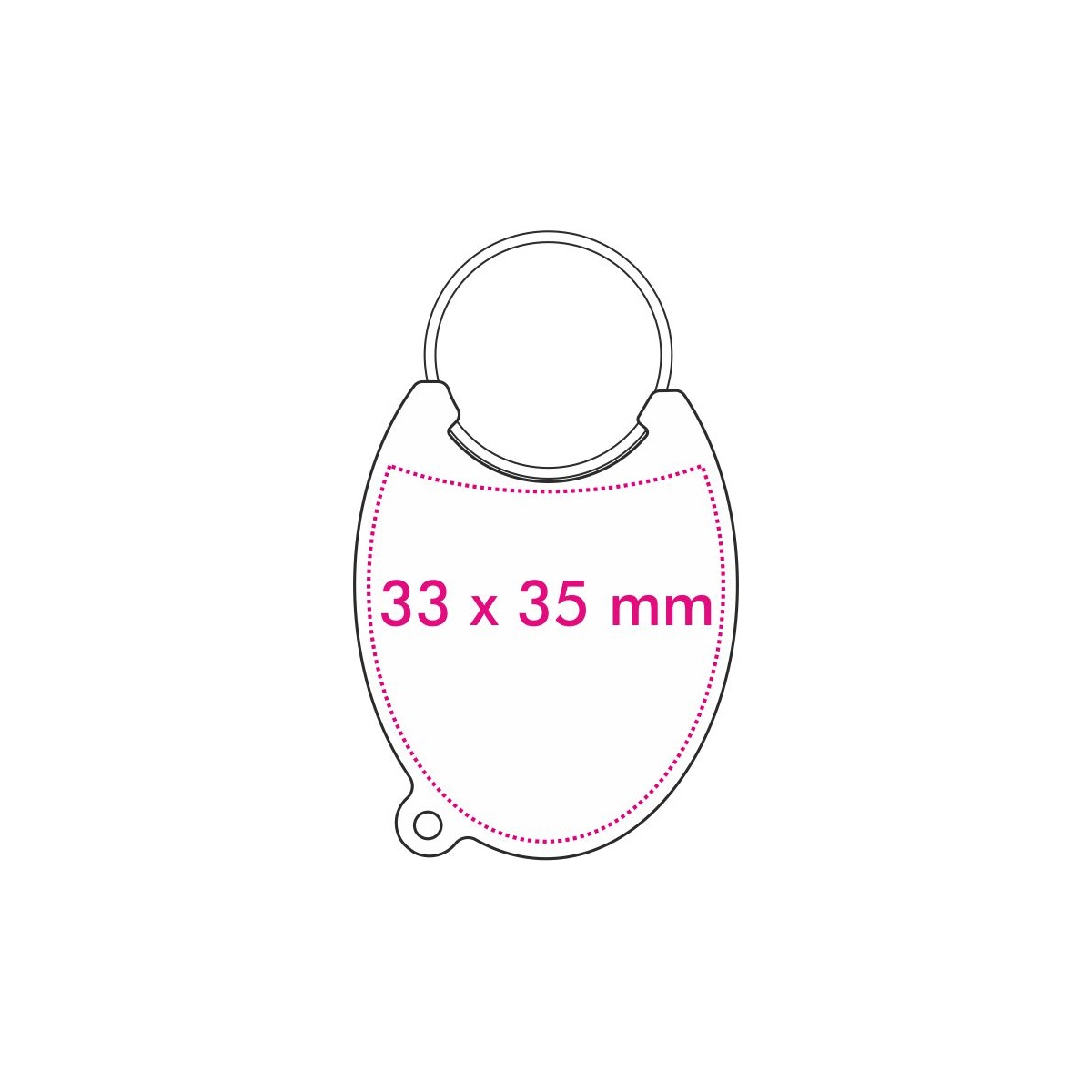 Halter Vorderseite (3,3 x 3,5 cm)