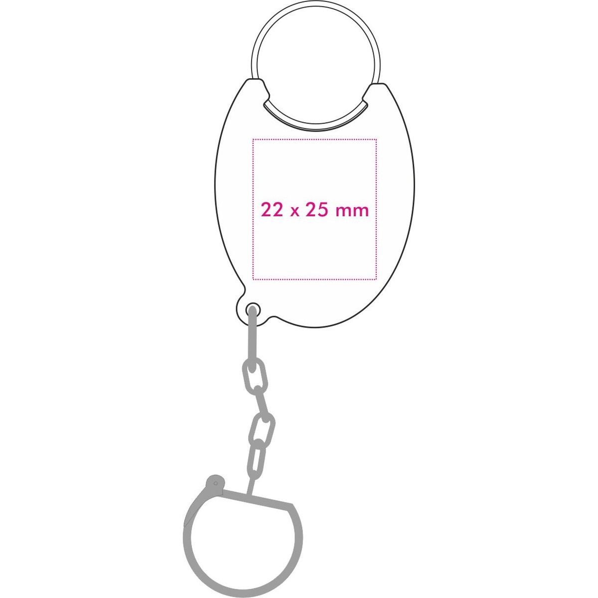 Halter Rückseite (3,3 x 3,5 cm)