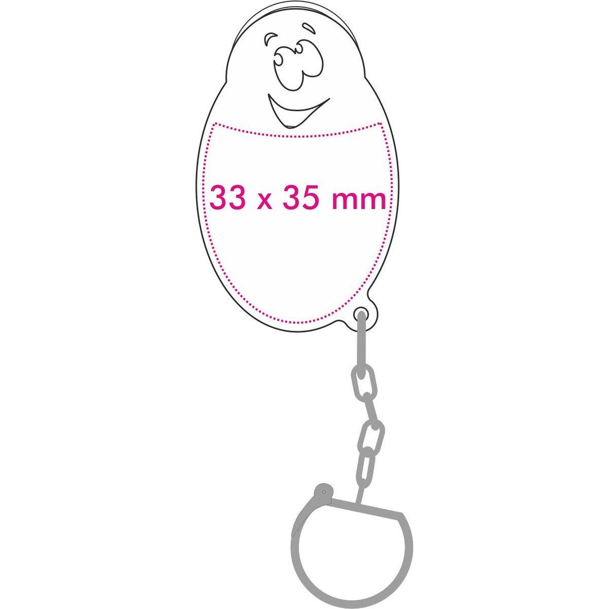 Halter Vorderseite (2,2 x 2,5 cm)