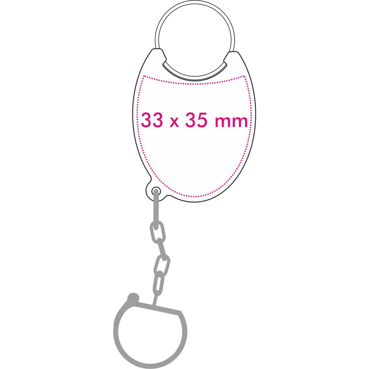 Halter Vorderseite (3,3 x 3,5 cm)
