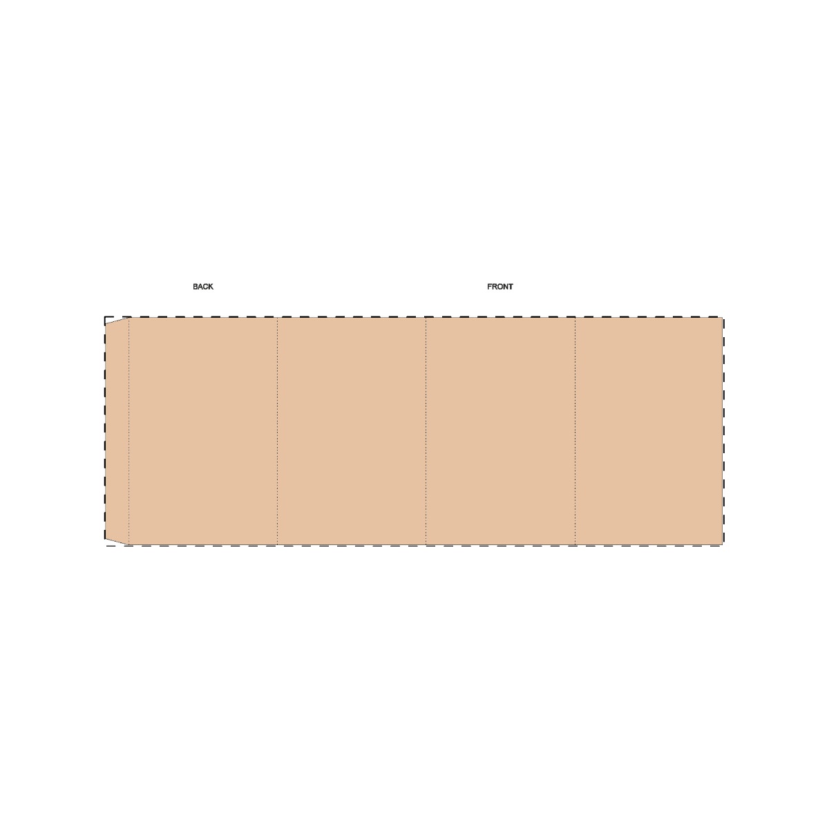 Maßgefertigte Kraft-Papierbanderole (421 x 155 mm)