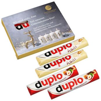 4 er "Advents"- Duplo-Pack mit 2 x Duplo klassisch + 2 x Duplo weiß