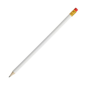 Bleistift "White" mit Radiergummi