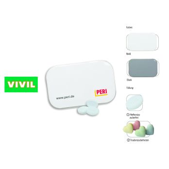 Klapp-Dose-96, Traubenzuckerherzen bunt