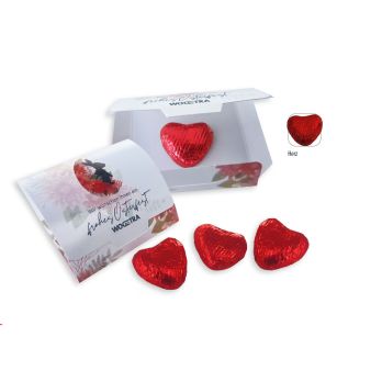 Schokoherz im Werbebriefchen