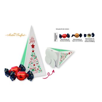 Weihnachtspralinés in Motivkartonage "Tannenbaum"