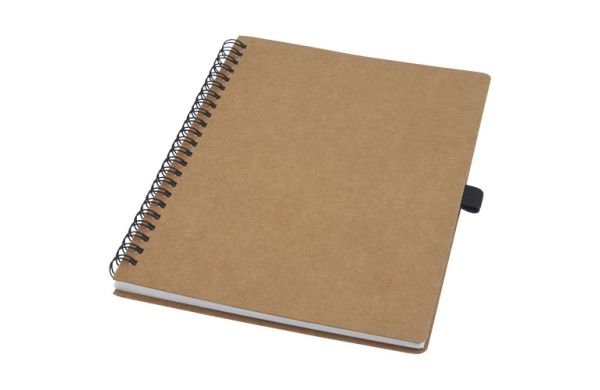Cobble A5 Notizbuch mit Spiralbindung aus recyceltem Karton mit Steinpapier - natur 