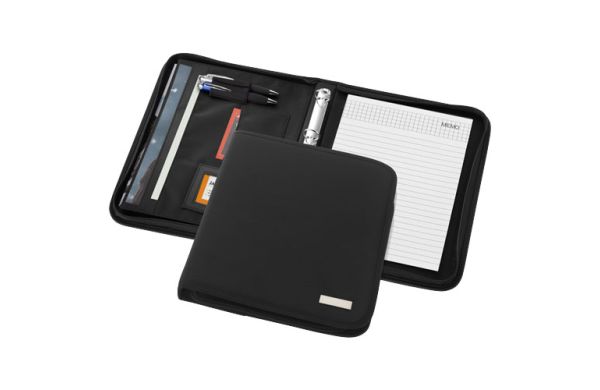 Stanford Luxus A4 Reißverschlussmappe - schwarz 