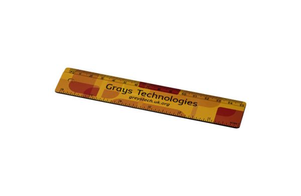 Terran 15 cm Lineal aus 100 % recyceltem Kunststoff - schwarz 