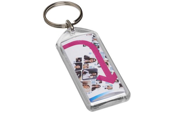 Stein wiederverschließbarer F1 Schlüsselanhänger - transparent klar 