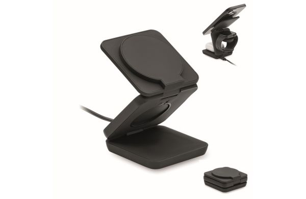 NETICA 3in1 faltbare Ladestation, schwarz