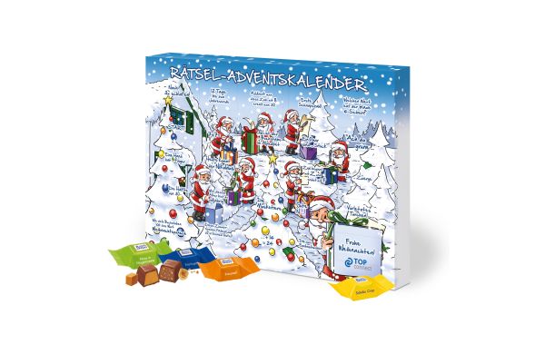 Adventskalender mit Ritter SPORT Schokowürfel, 