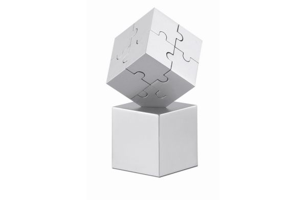 KUBZLE 3D-Puzzle - silber matt
