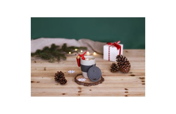 AROMA TO GO + RUDOLF Thermobecher 400 ml + Tassenutensilo + XMAS Banderole
