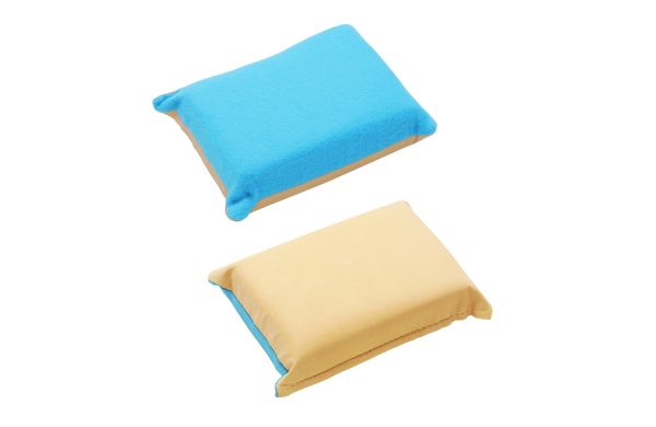 Autoschwamm Duo_ hellblau_ beige