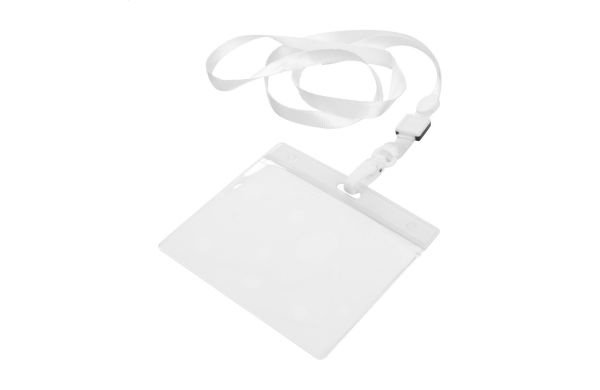 Ballek Ausweishülle mit Lanyard, weiss/transparent