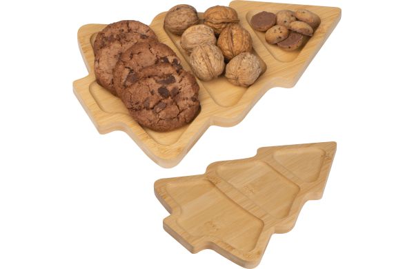 Bambusbrett für Snacks - beige