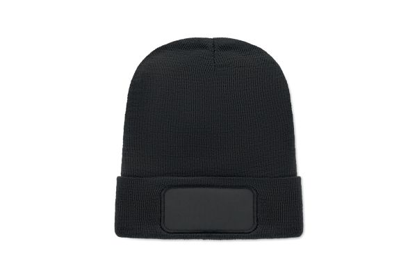 Beanie RPET-Polyester - schwarz