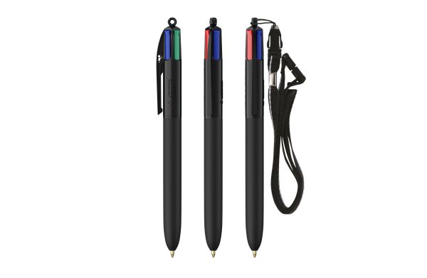 BIC 4 Colours Soft with Lanyard, Weiches Schwarz