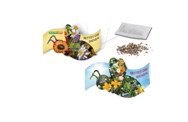 Bienen Klappkärtchen mit Samen