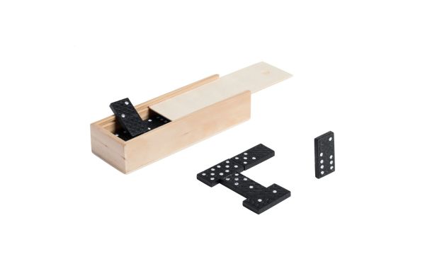 Blamino Domino, schwarz/natur