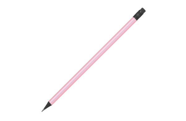 Bleistift mit Radiergummi in Metallic-Farben JAMES, pink