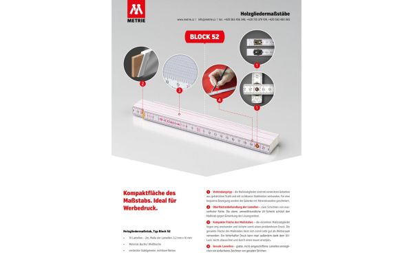BLOCK 52 Zollstock Merkur - 2m