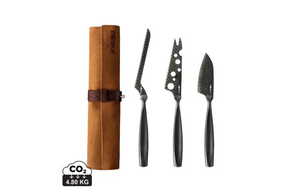 BOSKA Käsemesserset Monaco+ Black, schwarz