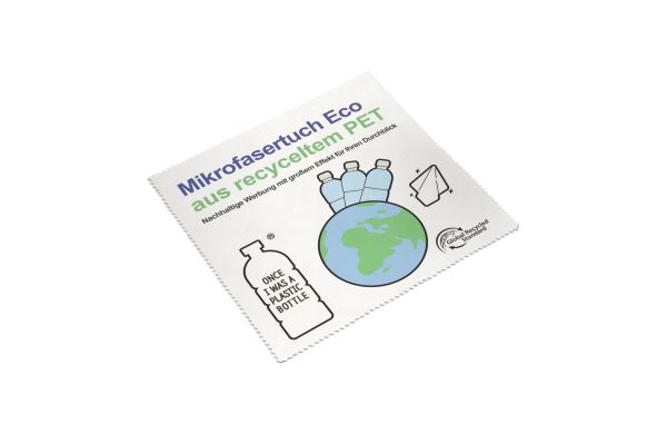 Brillenputztuch Eco - rPET Mikrofasertuch 18 x 18 cm 