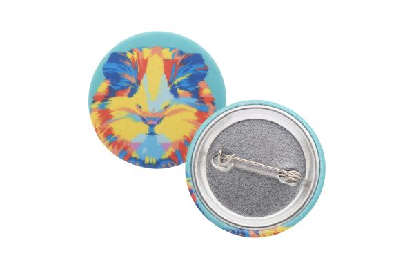 Button-Anstecker PinBadge RPET Mini, weiss