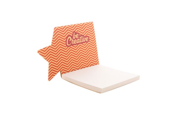 CreaStick Xmas Eco Individueller Haftnotizblock, natur, Stern