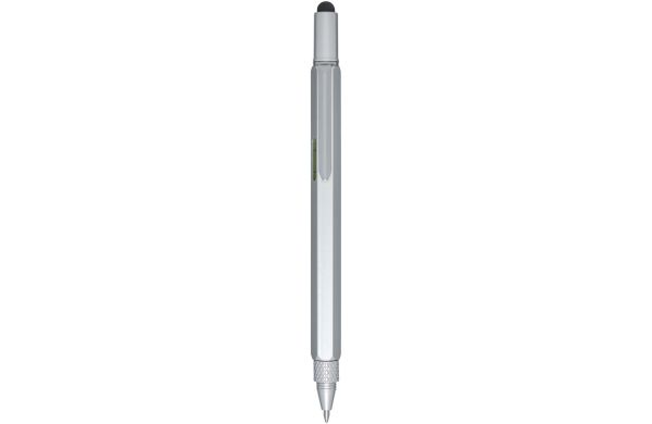 Dora Multifunktionsstift aus recyceltem Aluminium (schwarze Mine), silber