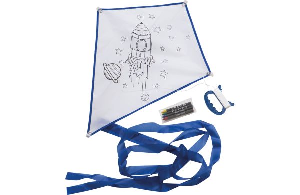 Drache zum Ausmalen, inkl 4 Malstifte - weiß