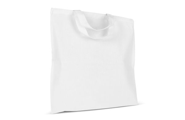 Einkaufstasche OEKO-TEX® 140g-m² 38x42 cm kurze Henkel, weiss