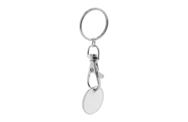 Eurocoin Schlüsselanhänger mit Einkaufswagen-Chip, weiss